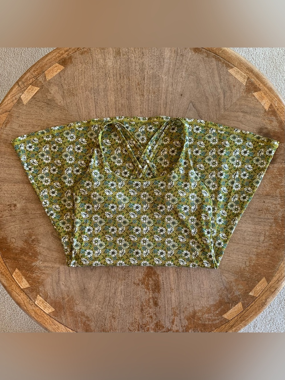 BuffBunny Green Petal Print Mesh Dazed Dress
